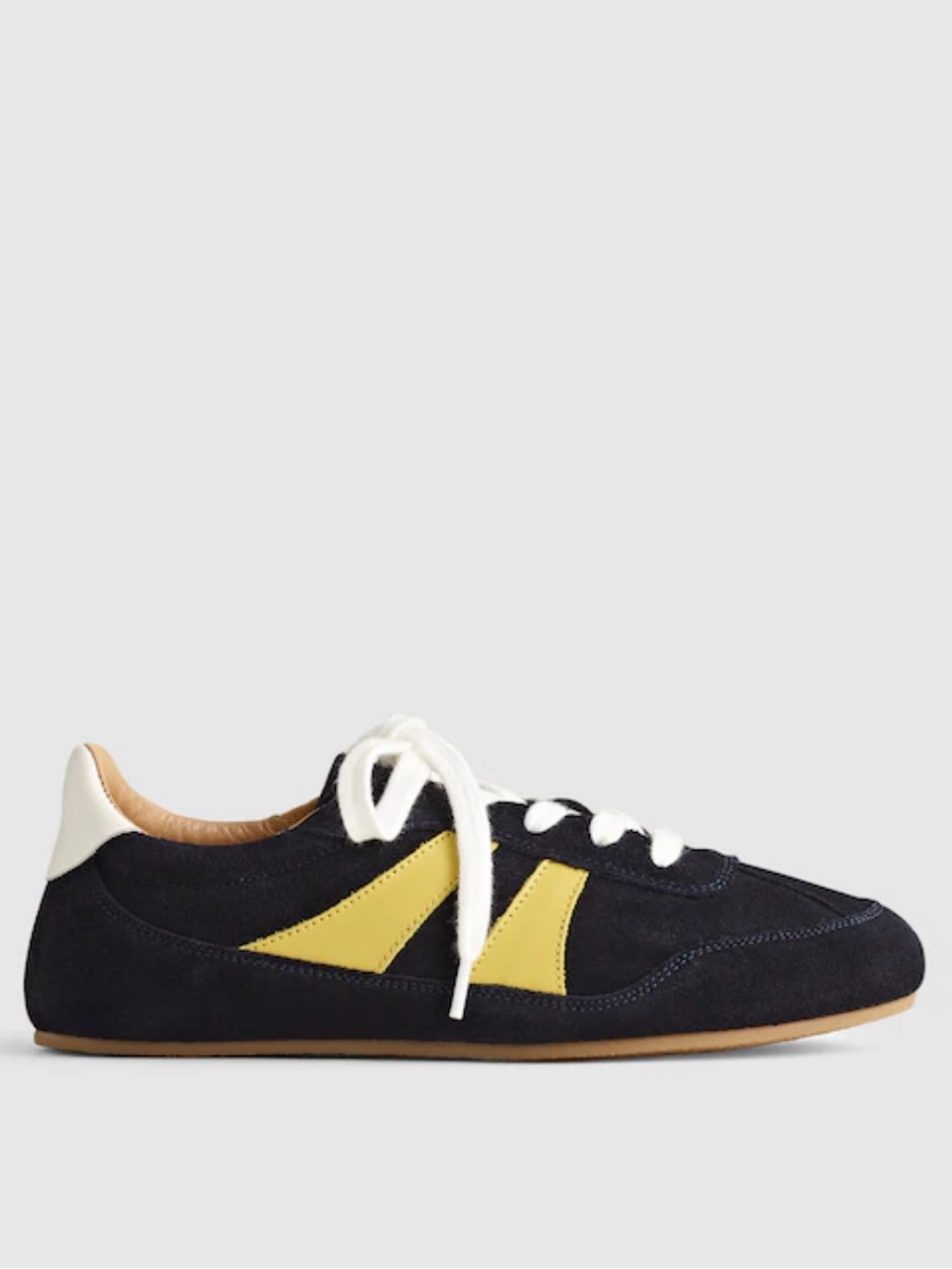 "The Oaklynne" Suede Sneakers with Yellow Accent